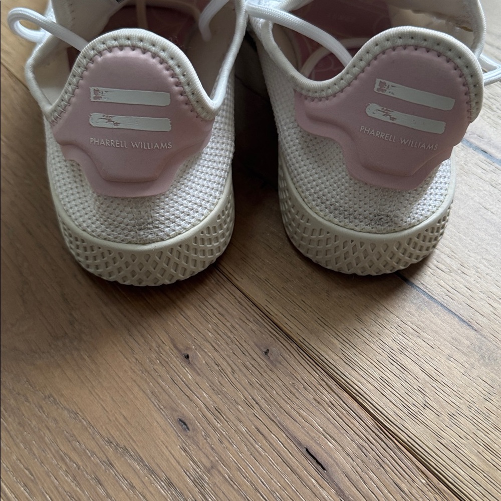 Adidas Pharrell Women's White and Pink Sneakers - Picture 3 of 4